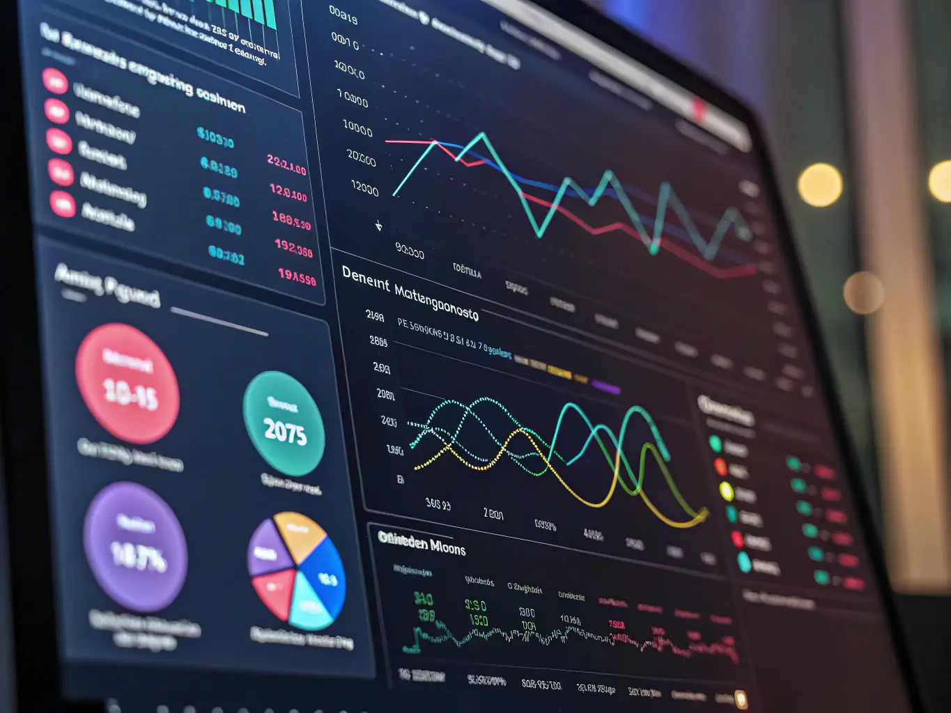 A visual representation of the ritsbo AI website builder's SEO optimization tools, highlighting keyword suggestions and performance analytics.